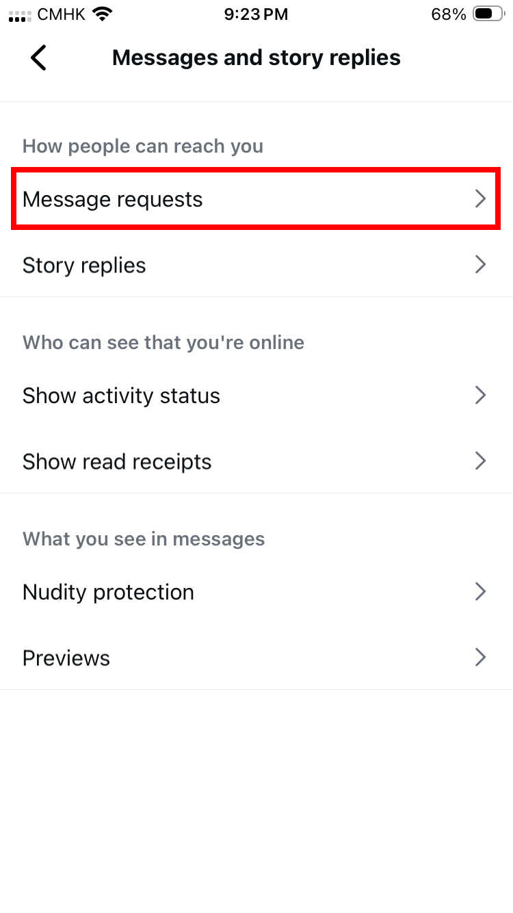 Messages and story replies