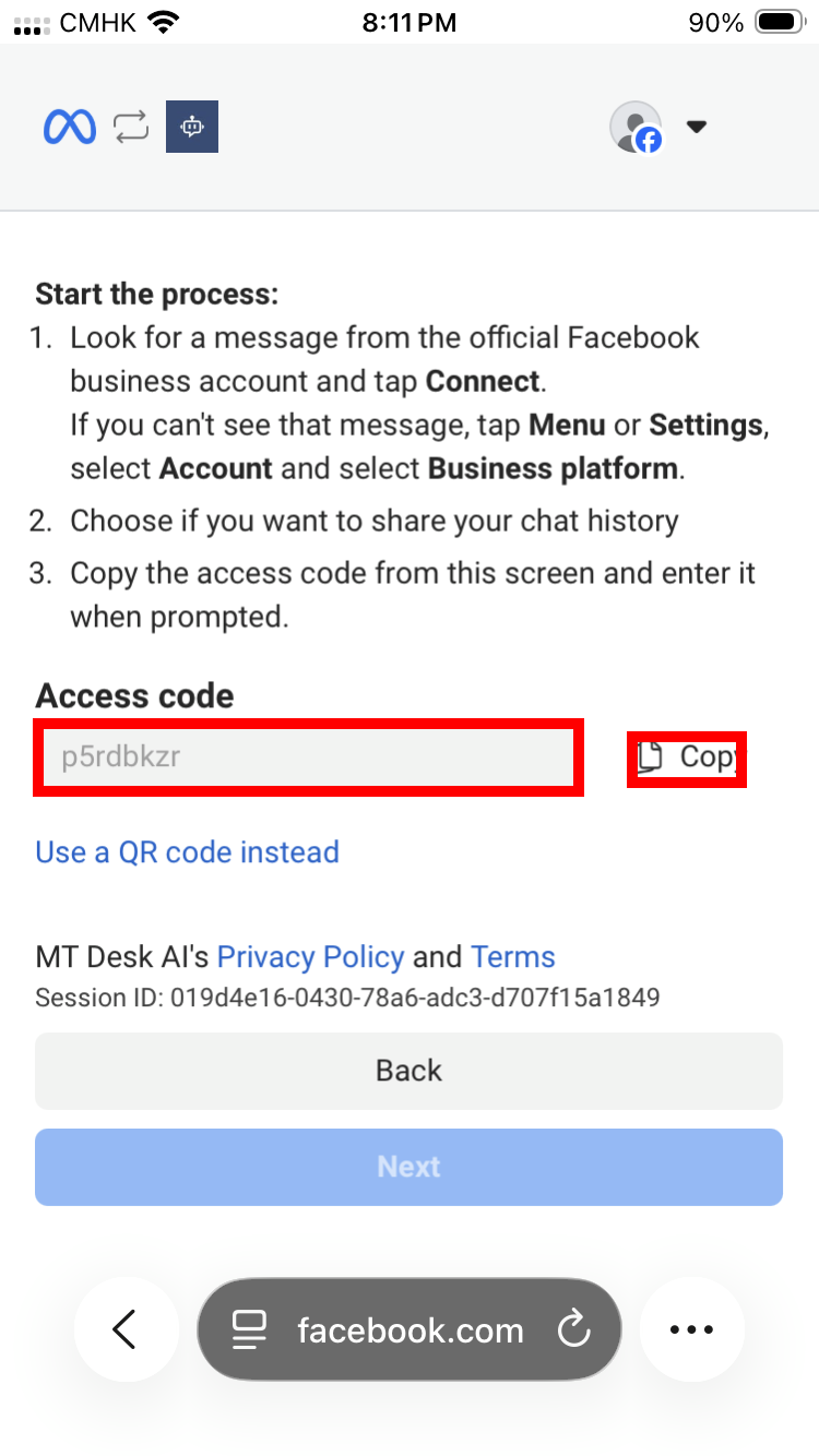 Access code