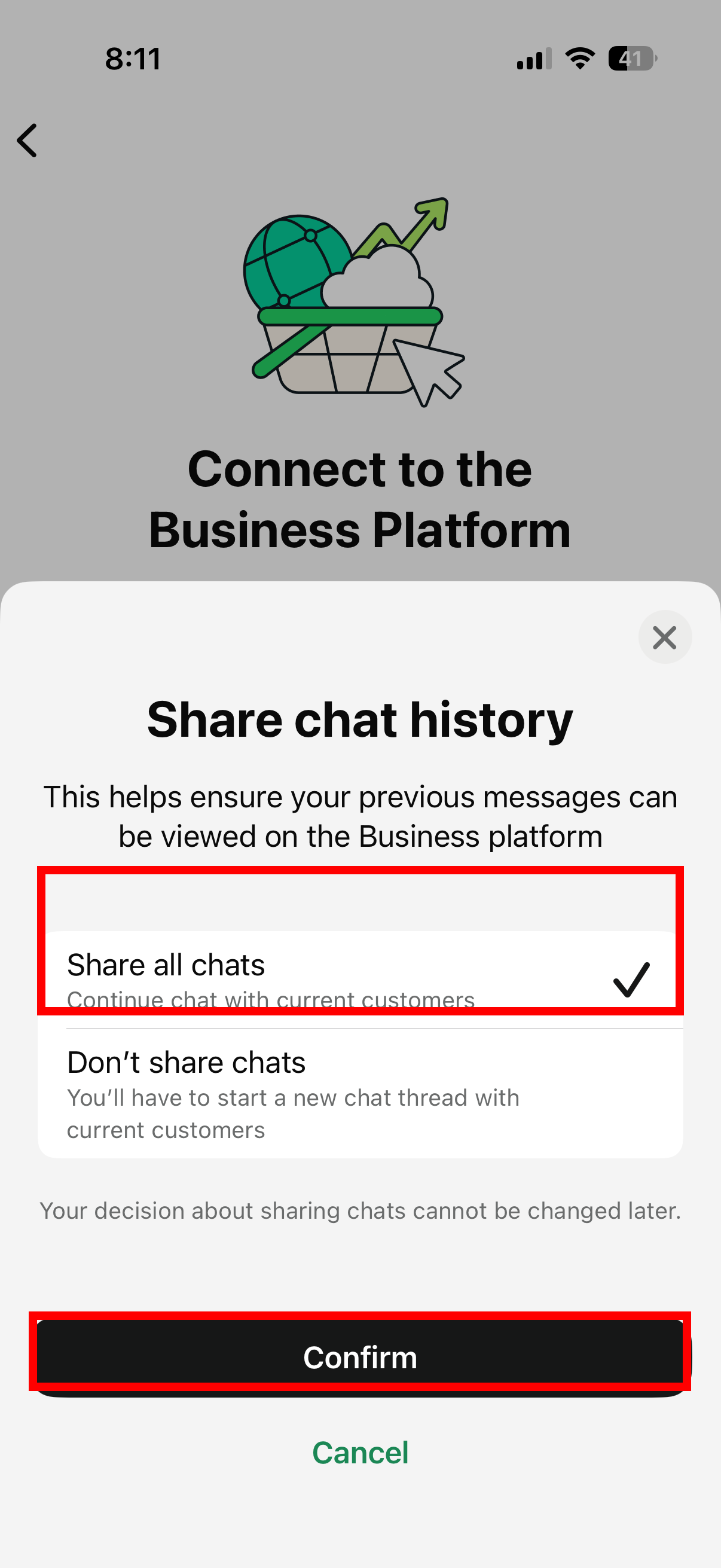 Share chat history
