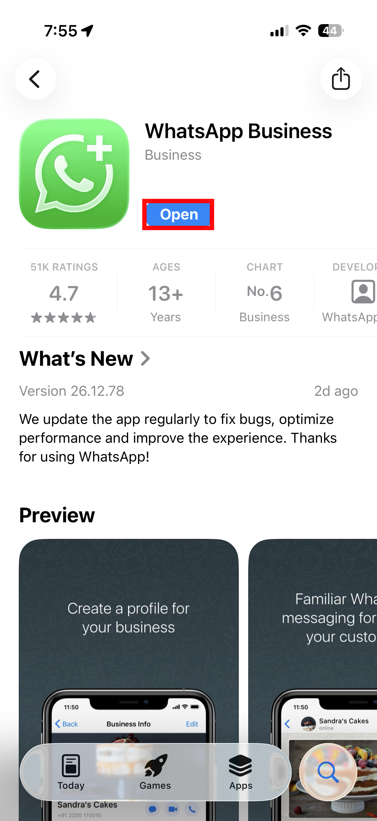 WhatsApp Business App Store