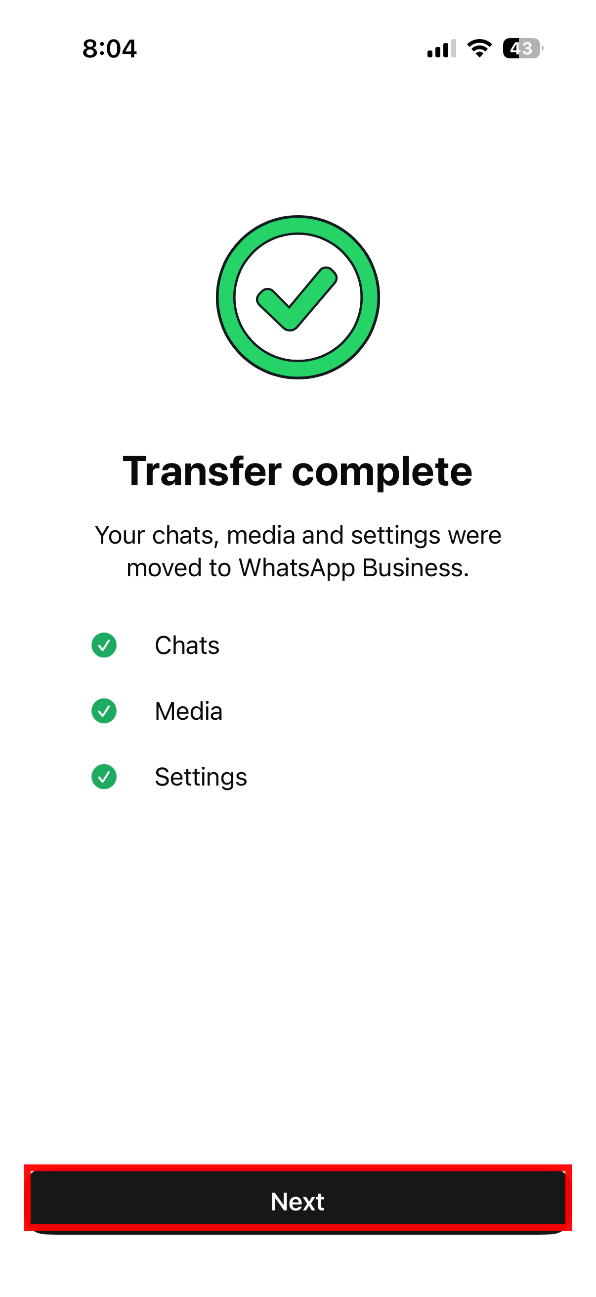 Transfer complete